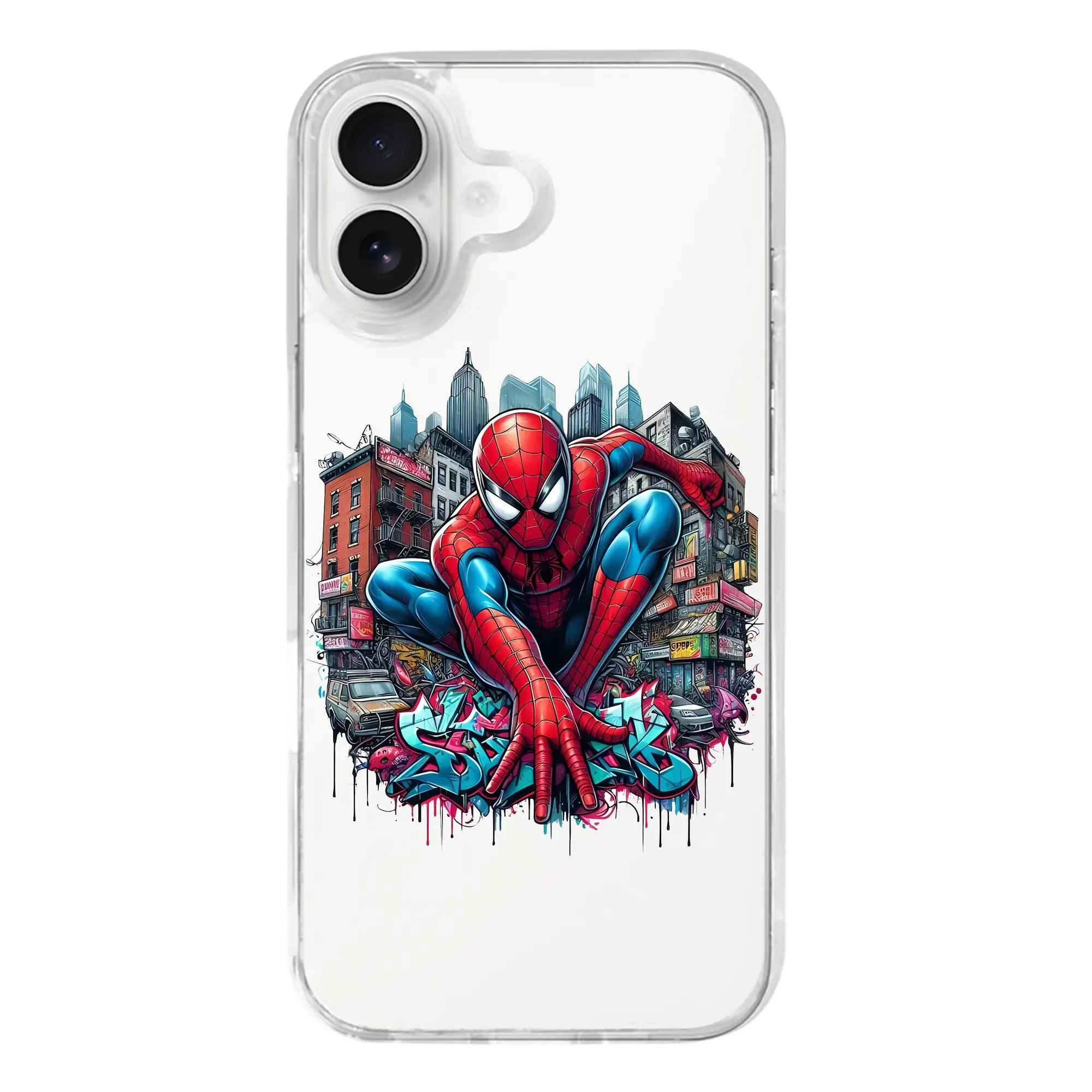 アベンジャーズ (Avenjāzu) グッズ スパイダーマン（Spider-Man） - iPhone 17シリーズ 透明スマホケース – 薄型・耐衝撃・精密フィット保護カバー